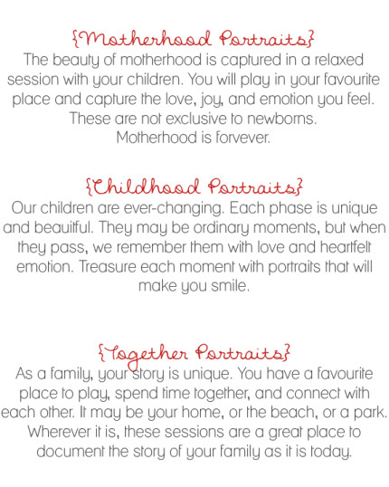 family photography sydney - types of portrait sessions