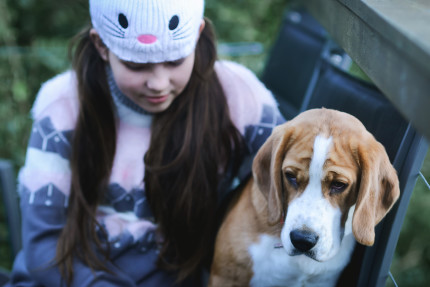 sydneyphotographer-girl with a dog