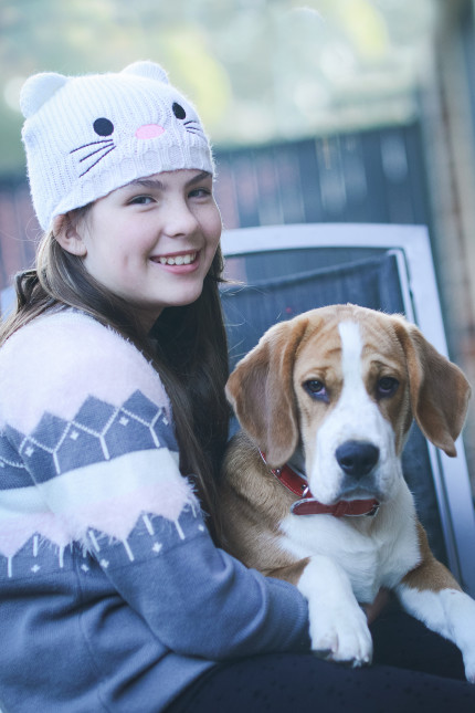 sydneyphotographer-girl with a dog