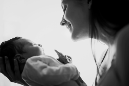 Newborn Portraits in Sydney: Mum looking at baby