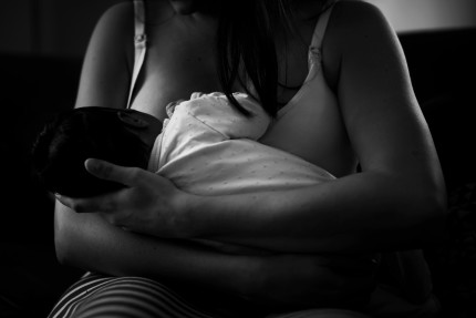 Newborn Portraits in Sydney: Mum breastfeeding baby